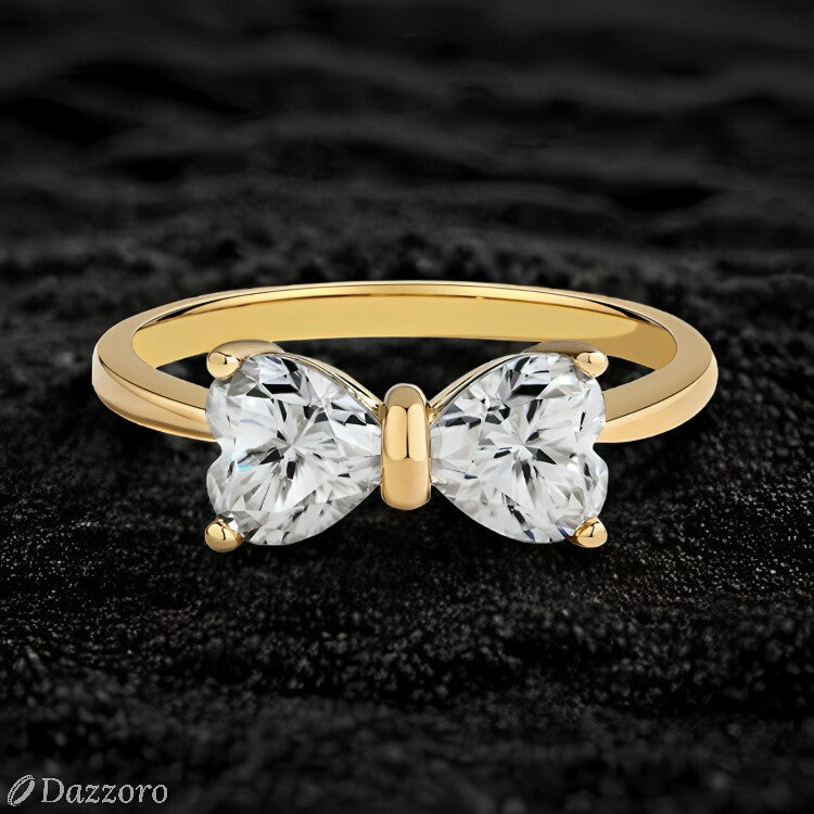 Evermore Heart Moissanite Ring | 18K Gold & Sterling Silver