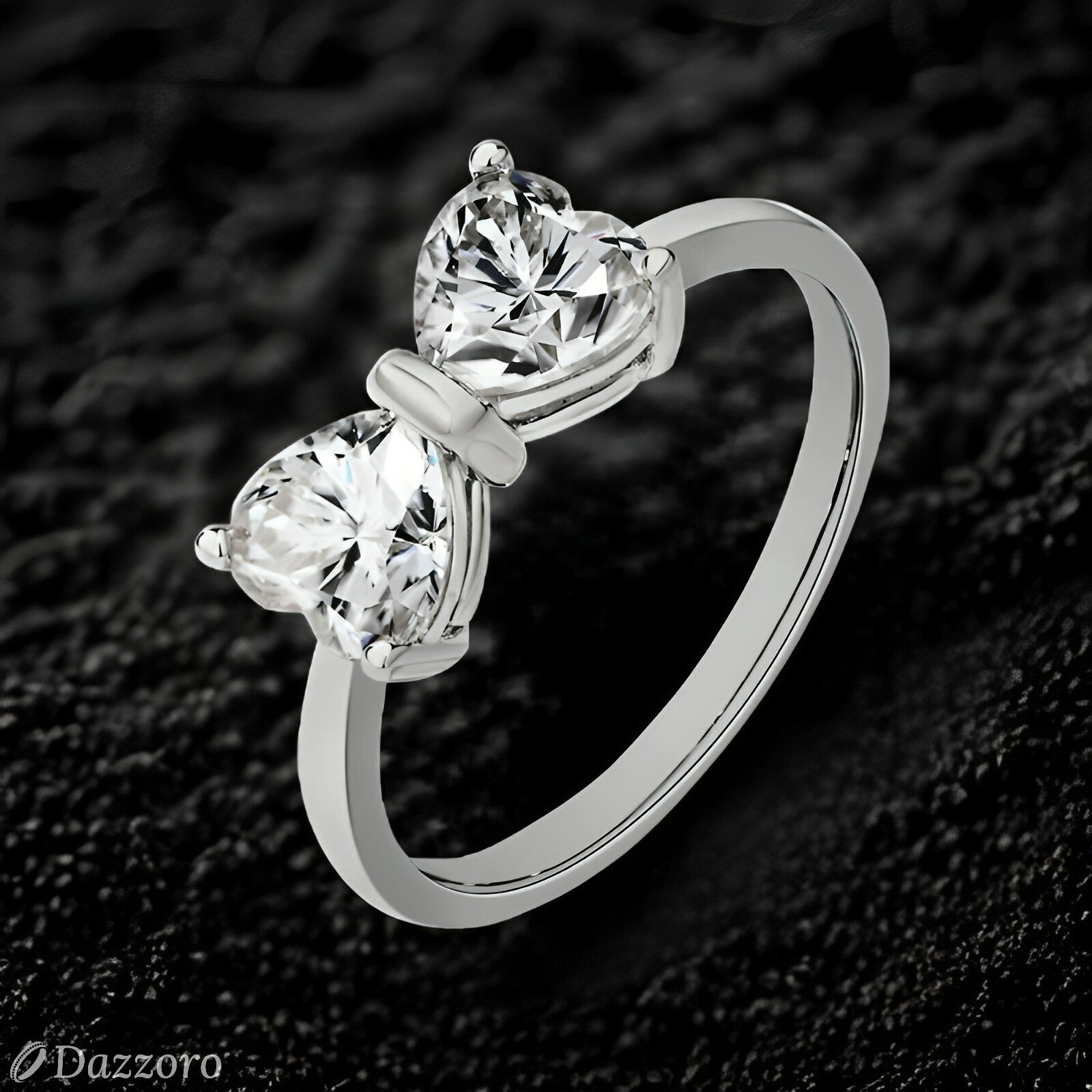 Evermore Heart Moissanite Ring | 18K Gold & Sterling Silver