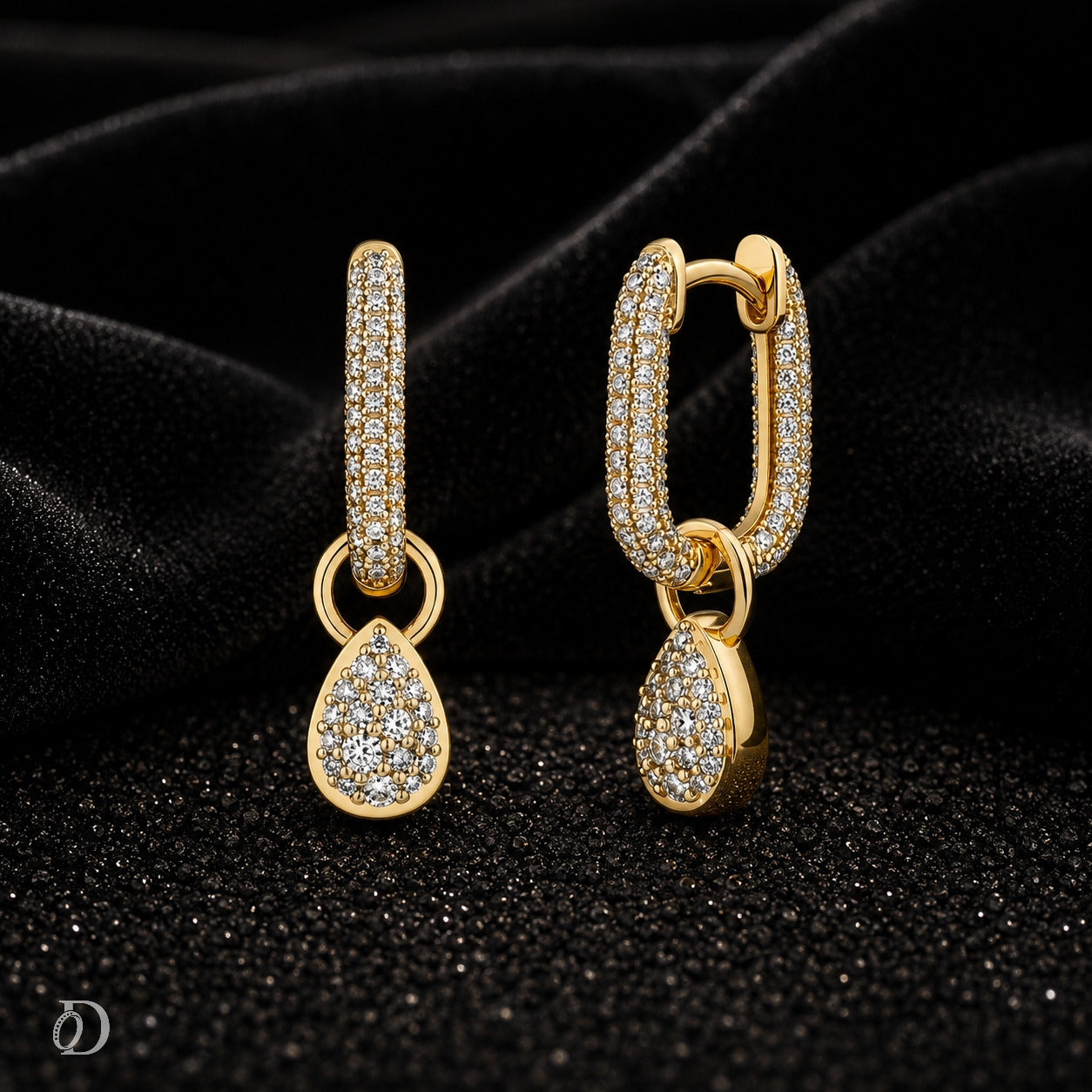 Lacrima Moissanite Huggie Earrings